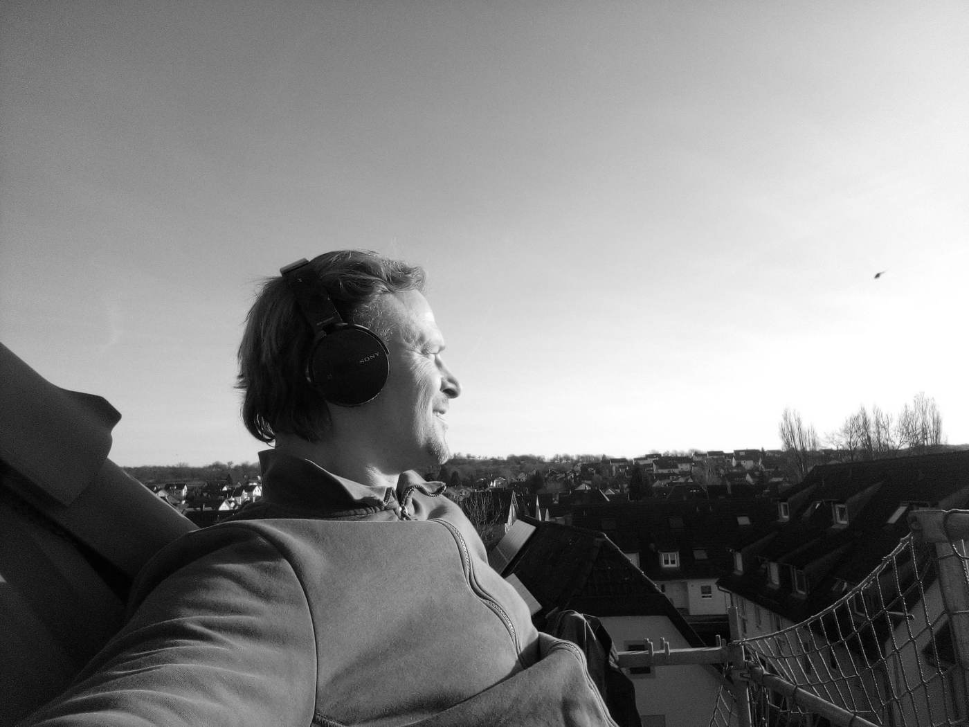 Arbeiten auf dem Dach während der Sanierung
