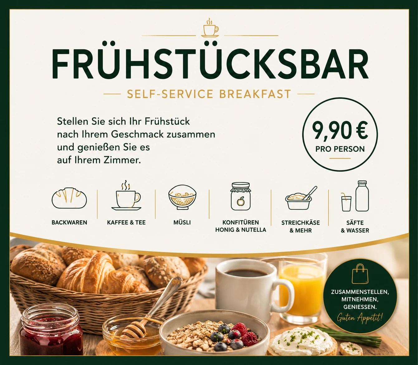 NOX Frühstück TO GO – Self-Service Frühstück